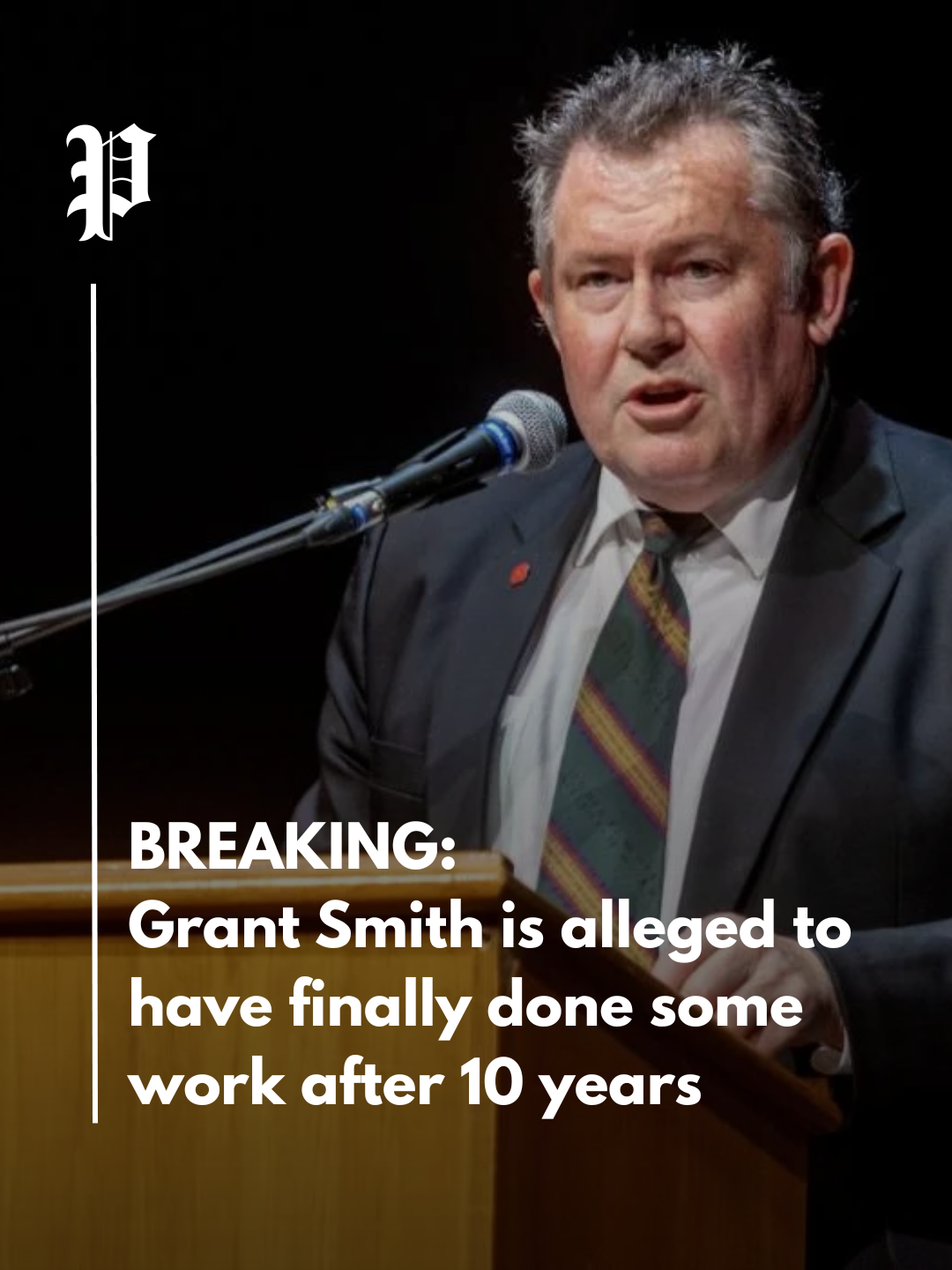Grant Smith Alleged to Have Finally Done Some Work After 10 Years